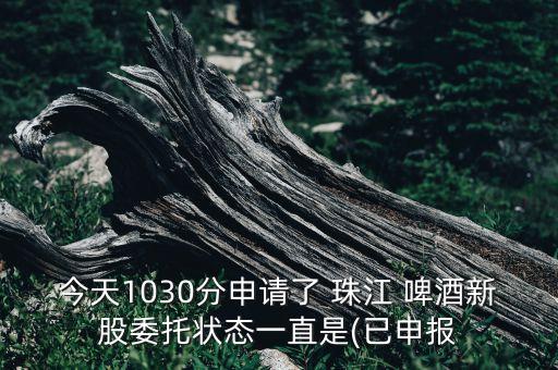 今天1030分申請了 珠江 啤酒新股委托狀態(tài)一直是(已申報(bào)