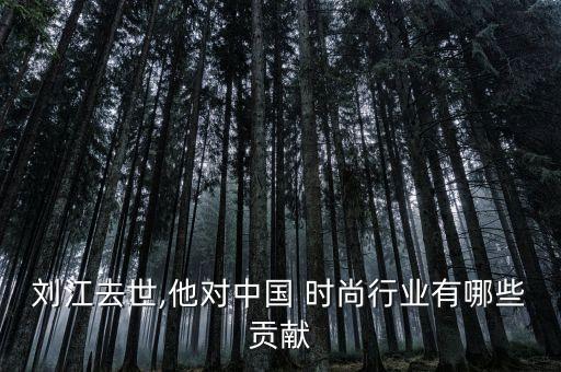 劉江去世,他對中國 時尚行業(yè)有哪些貢獻