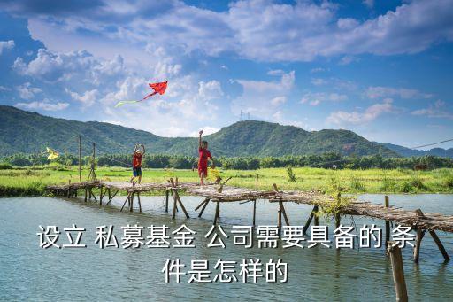 設立 私募基金 公司需要具備的 條件是怎樣的