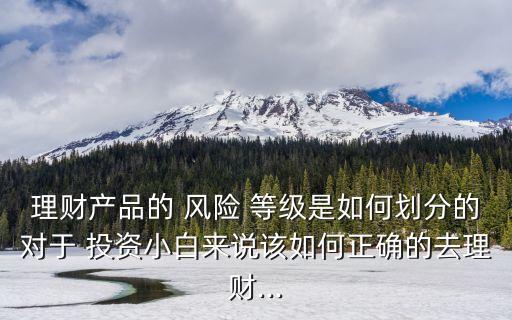 投資風(fēng)險(xiǎn)等級(jí),理財(cái)投資風(fēng)險(xiǎn)等級(jí)