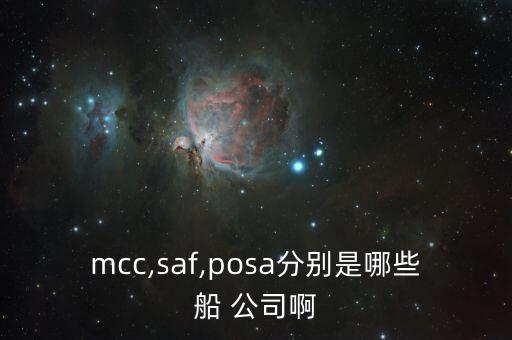 mcc,saf,posa分別是哪些船 公司啊