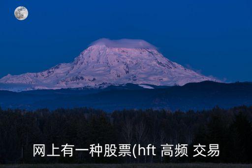 網(wǎng)上有一種股票(hft 高頻 交易