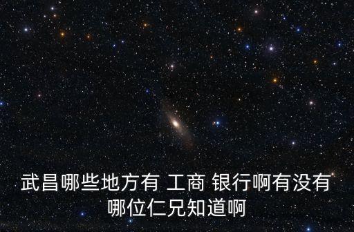 武昌哪些地方有 工商 銀行啊有沒有哪位仁兄知道啊