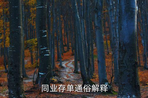  同業(yè)存單通俗解釋