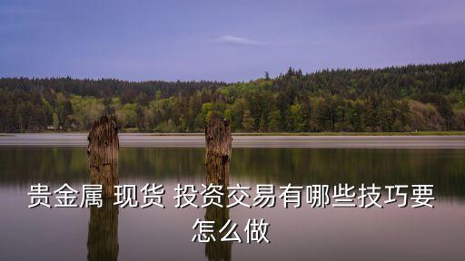 貴金屬 現(xiàn)貨 投資交易有哪些技巧要怎么做