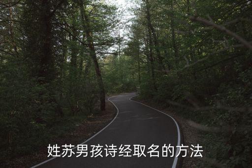 姓蘇男孩詩(shī)經(jīng)取名的方法