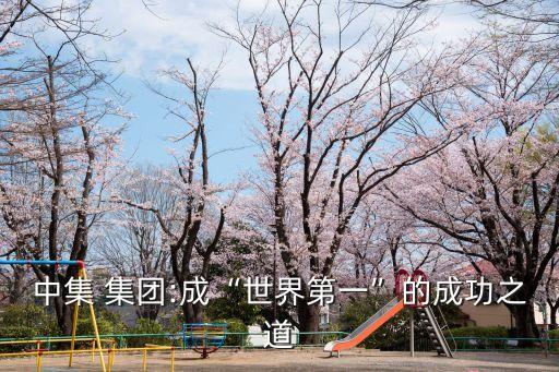 中集 集團(tuán):成“世界第一”的成功之道