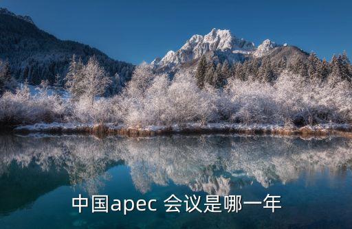 中國apec 會議是哪一年