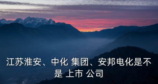 江蘇淮安、中化 集團(tuán)、安邦電化是不是 上市 公司