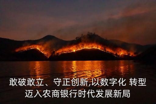 敢破敢立、守正創(chuàng)新,以數(shù)字化 轉(zhuǎn)型邁入農(nóng)商銀行時(shí)代發(fā)展新局