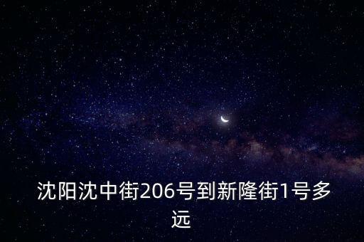  沈陽(yáng)沈中街206號(hào)到新隆街1號(hào)多遠(yuǎn)
