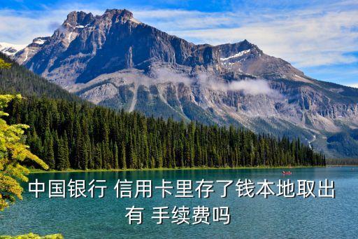  中國銀行 信用卡里存了錢本地取出有 手續(xù)費(fèi)嗎