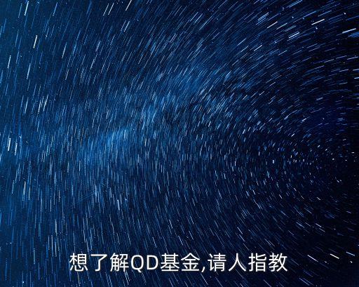 想了解QD基金,請(qǐng)人指教