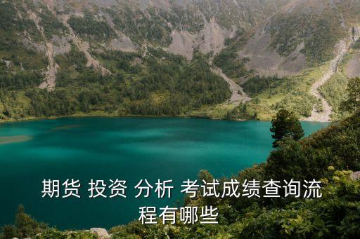  期貨 投資 分析 考試成績(jī)查詢流程有哪些