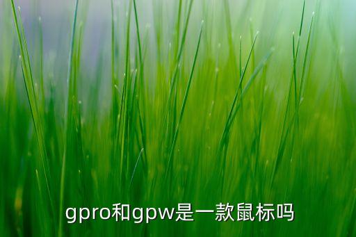  gpro和gpw是一款鼠標(biāo)嗎