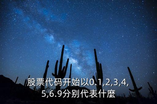 股票代碼開始以0.1,2,3,4,5,6.9分別代表什麼