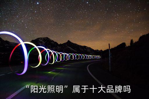 “陽光照明”屬于十大品牌嗎