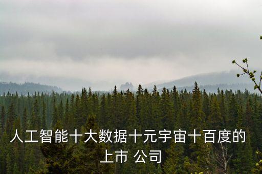 人工智能十大數(shù)據(jù)十元宇宙十百度的 上市 公司