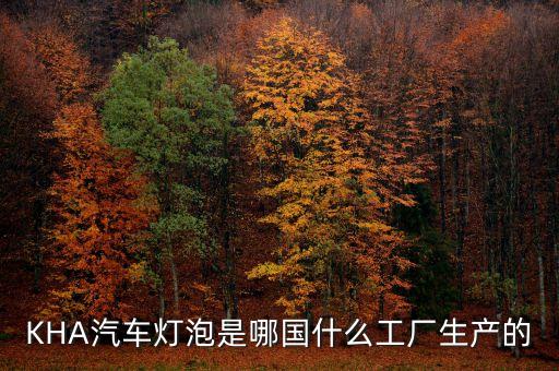 KHA汽車燈泡是哪國(guó)什么工廠生產(chǎn)的