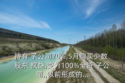 收購(gòu)子公司少數(shù)股東權(quán)益,子公司的少數(shù)股東權(quán)益在合并時(shí)