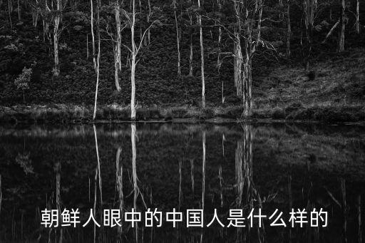  朝鮮人眼中的中國(guó)人是什么樣的