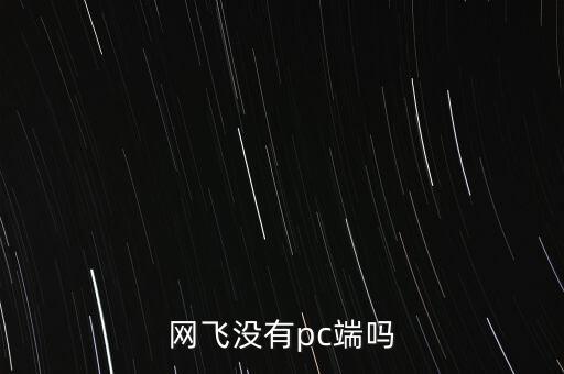 網(wǎng)飛沒有pc端嗎