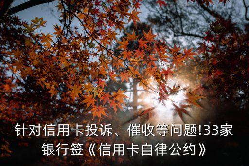 針對信用卡投訴、催收等問題!33家銀行簽《信用卡自律公約》