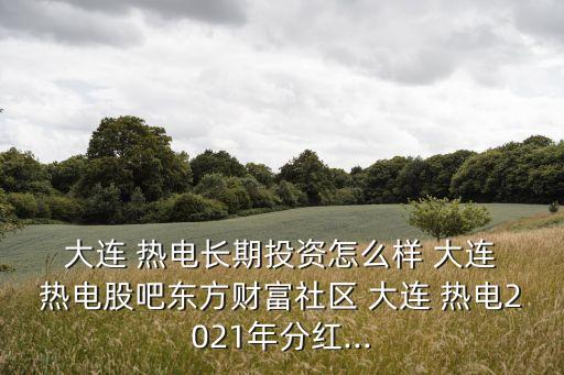  大連 熱電長期投資怎么樣 大連 熱電股吧東方財(cái)富社區(qū) 大連 熱電2021年分紅...