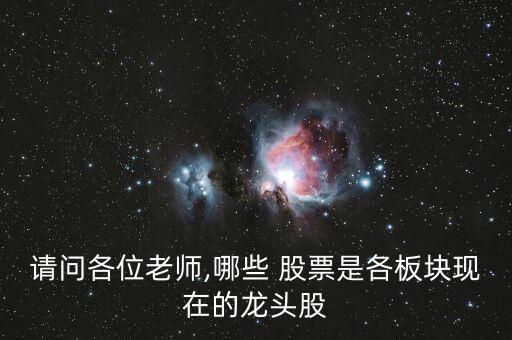請(qǐng)問各位老師,哪些 股票是各板塊現(xiàn)在的龍頭股