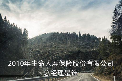 2010年生命人壽保險股份有限公司總經理是誰