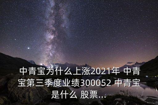  中青寶為什么上漲2021年 中青寶第三季度業(yè)績300052 中青寶是什么 股票...