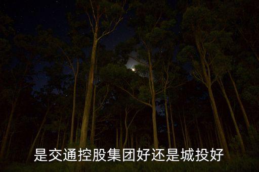 是交通控股集團(tuán)好還是城投好