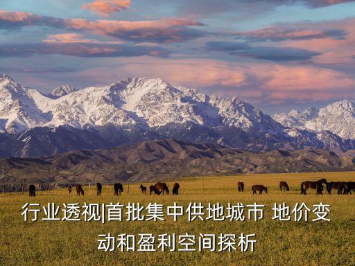 行業(yè)透視|首批集中供地城市 地價變動和盈利空間探析