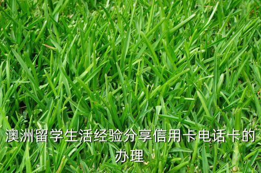 澳洲留學(xué)生活經(jīng)驗(yàn)分享信用卡電話卡的辦理
