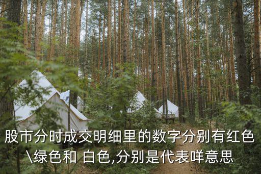 股市分時成交明細(xì)里的數(shù)字分別有紅色\綠色和 白色,分別是代表咩意思