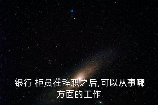  銀行 柜員在辭職之后,可以從事哪方面的工作