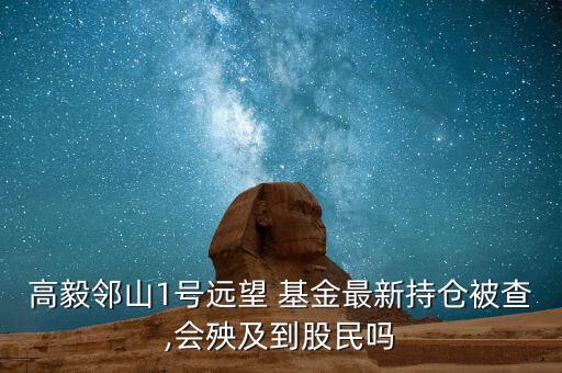 高毅鄰山1號(hào)遠(yuǎn)望 基金最新持倉(cāng)被查,會(huì)殃及到股民嗎