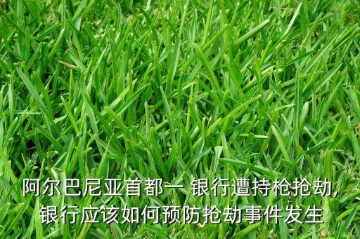 阿爾巴尼亞首都一 銀行遭持槍搶劫, 銀行應(yīng)該如何預(yù)防搶劫事件發(fā)生