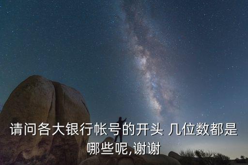 請(qǐng)問(wèn)各大銀行帳號(hào)的開(kāi)頭 幾位數(shù)都是哪些呢,謝謝
