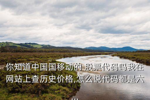 你知道中國國移動的 股票代碼嗎我在網站上查歷史價格,怎么說代碼都是六...
