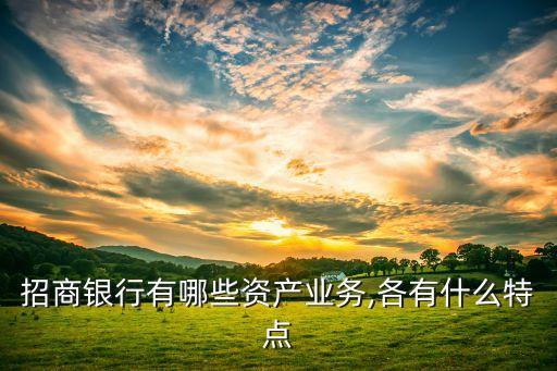 招商銀行有哪些資產(chǎn)業(yè)務(wù),各有什么特點