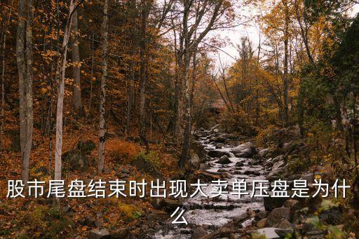 股市尾盤結(jié)束時(shí)出現(xiàn)大賣單壓盤是為什么