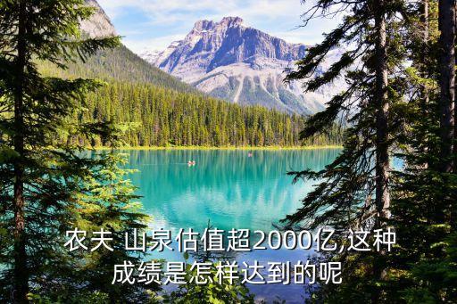  農(nóng)夫 山泉估值超2000億,這種成績(jī)是怎樣達(dá)到的呢