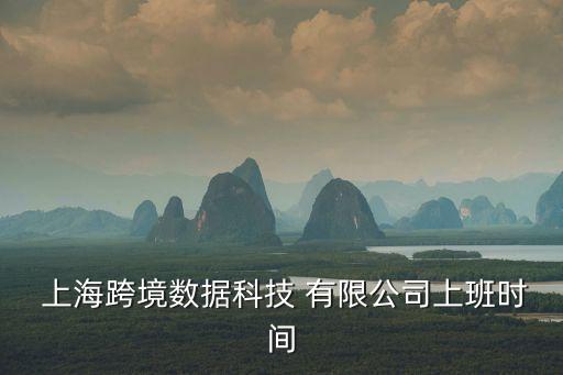  上?？缇硵?shù)據(jù)科技 有限公司上班時(shí)間