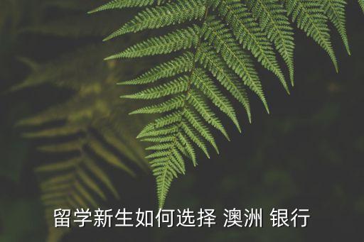 留學(xué)新生如何選擇 澳洲 銀行