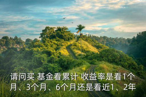 請(qǐng)問(wèn)買 基金看累計(jì) 收益率是看1個(gè)月、3個(gè)月、6個(gè)月還是看近1、2年