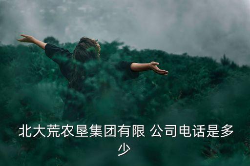  北大荒農墾集團有限 公司電話是多少