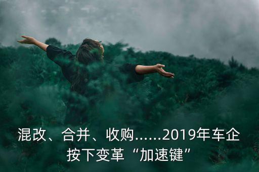 混改、合并、收購……2019年車企按下變革“加速鍵”