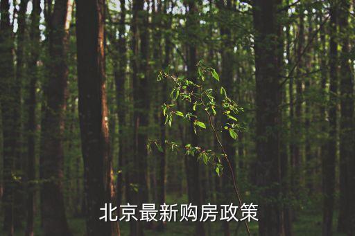  北京最新購(gòu)房政策