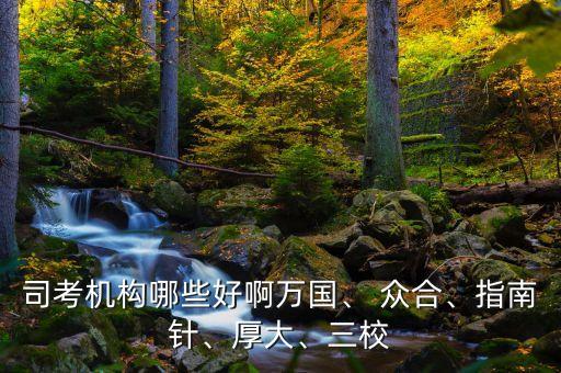 司考機(jī)構(gòu)哪些好啊萬國、 眾合、指南針、厚大、三校